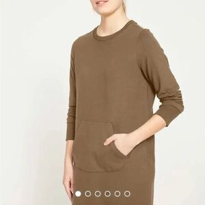 Universal Standard $124 Women's Bree‎ Sweatshirt Dress Crocodile Green Large